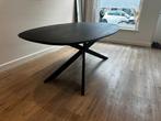 Ovale eettafel van zwart mangohout 230 x 110cm, Huis en Inrichting, Tafels | Eettafels, Ophalen, 100 tot 150 cm, 200 cm of meer