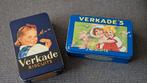 Twee Verkade blikken / Verkade koektrommels vintage, Verzamelen, Blikken, Ophalen of Verzenden, Zo goed als nieuw, Koek(jes), Verkade