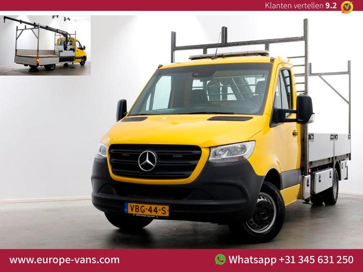 Mercedes-Benz Sprinter 516 CDI 163pk E6 Open Laadbak+HIAB T-, Auto's, Bestelauto's, Bedrijf, Te koop, ABS, Airconditioning, Alarm