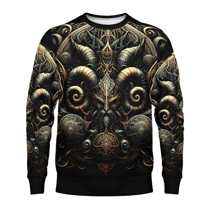Mythos in Iron and Shadow – Cotton Terry Sweatshirt, Kleding | Heren, Truien en Vesten, Nieuw, Overige maten, Zwart, Verzenden