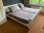 Vintage Lits jumeaux, tweepersoons bed, Ophalen, Gebruikt, Wit, Tweepersoons