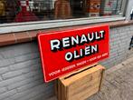 RENAULT olien oud emaille reclamebord, Antiek en Kunst, Ophalen