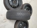 4 winterbanden 205/55R16 op stalen velgen, Auto-onderdelen, Ophalen, Gebruikt, 16 inch, Banden en Velgen