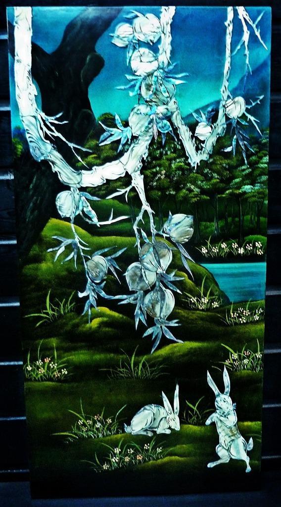 Parelmoer Paneel Schilderij Kunstwerk - Wanddecoratie, Antiek en Kunst, Curiosa en Brocante, Ophalen of Verzenden