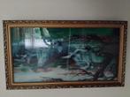schilderij met geluid koekoek verlichting en waterval, Antiek en Kunst, Kunst | Schilderijen | Klassiek, Verzenden