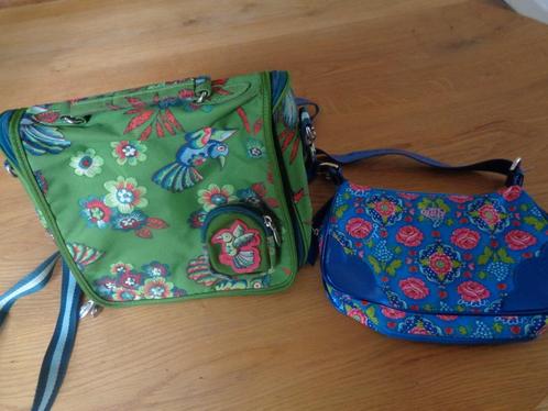 OILILY schoudertas,toilettas,portemonnee, Sieraden, Tassen en Uiterlijk, Tassen | Schoudertassen, Zo goed als nieuw, Oilily, Blauw