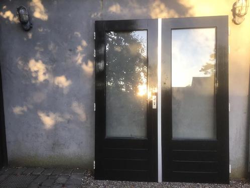 Openslaande dubbele deuren tuindeuren serre Tiny house, Doe-het-zelf en Verbouw, Deuren en Horren, Gebruikt, Buitendeur, 200 tot 215 cm