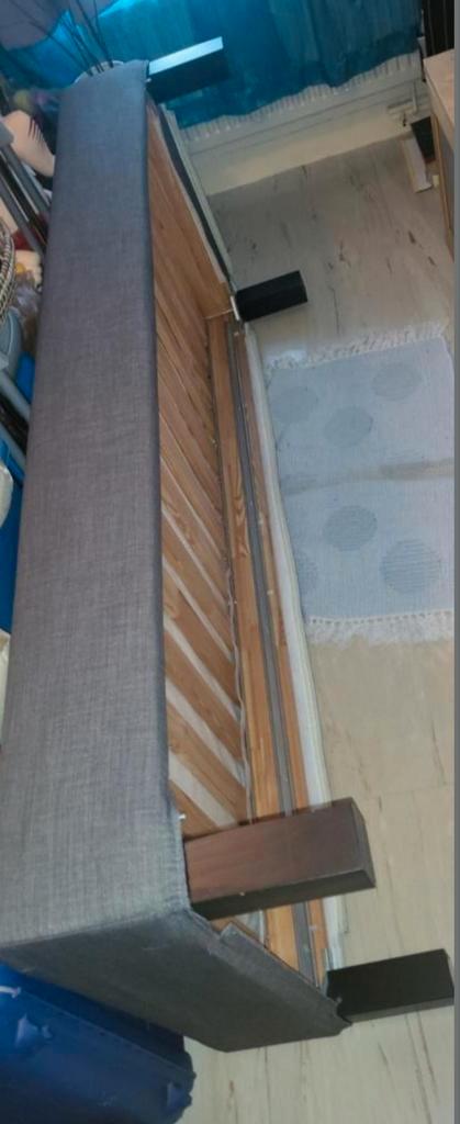Compleet Boxspring beddenstelsel IKEA, Huis en Inrichting, Slaapkamer | Bedden, Zo goed als nieuw, Eenpersoons, 80 cm, 200 cm