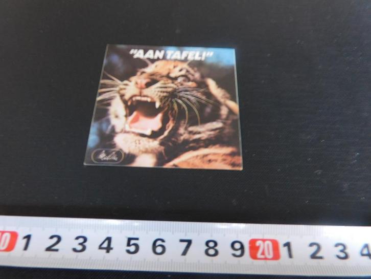 sticker MELITTA Aan tafel  Tijger, Verzamelen, Stickers, Zo goed als nieuw, Ophalen