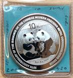 China 10 Yuan 2009 Panda 1 oz 999 zilver anniversary issue, Postzegels en Munten, Munten | Azië, Ophalen of Verzenden, Oost-Azië