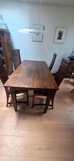 Teakhouten eettafel te koop, Gebruikt, Teakhout, 200 cm of meer, Klassiek en landelijk