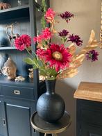 Prachtige Zijdem bloemen in vaas Zwart Zijde Bloem, Ophalen of Verzenden, Nieuw