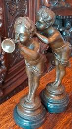 Prachtig antiek set bronzen beelden Louis KLEY, Antiek en Kunst, Ophalen of Verzenden, Brons