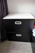 Ikea lade kasten zwart en blauw, Huis en Inrichting, Kasten | Kledingkasten, Ophalen, Gebruikt, 50 tot 100 cm, Minder dan 100 cm