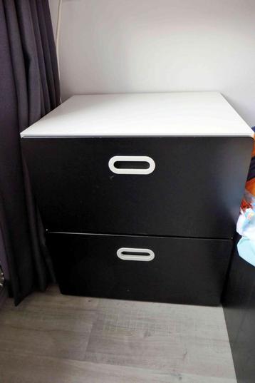 Ikea lade kasten zwart en blauw beschikbaar voor biedingen