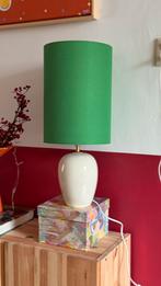 Groene lampenkap met voetstuk, Huis en Inrichting, Lampen | Lampenkappen, Ophalen, Zo goed als nieuw, Rond