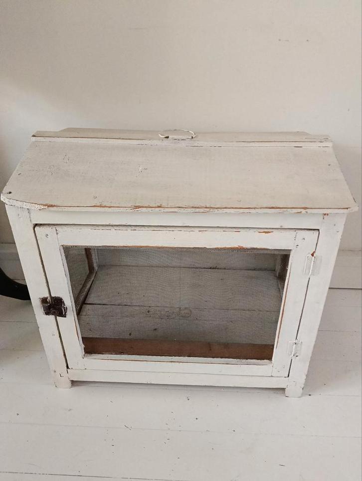 Oud Brocante vliegen kastje, gaaskast, Antiek en Kunst, Curiosa en Brocante, Ophalen