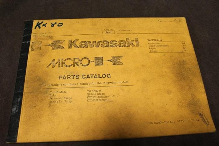 Kawasaki KX80-H1 1986 motorcycle parts list, Motoren, Handleidingen en Instructieboekjes, Kawasaki, Ophalen of Verzenden