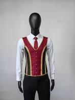 Heren zwart rood goud middeleeuws korset steampunk gothic, Verzenden, Nieuw, Historisch, Kleding