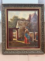 Klassiek Schilderij met Gouden Barok Lijst en Velvet Rand, Ophalen of Verzenden