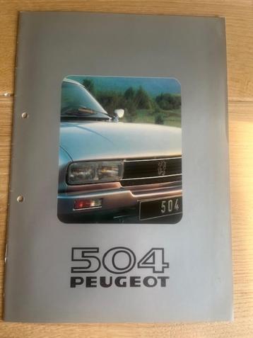 Peugeot 504 coupe cabriolet autofolder 1980 brochure beschikbaar voor biedingen