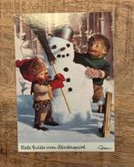 Meneer Egel en zijn dochter bouwen een sneeuwpop, Verzamelen, Ansichtkaarten | Themakaarten, Verzenden, Gelopen, Kinderen
