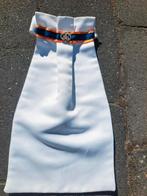 Plastron blauw oranje, Dieren en Toebehoren, Paardrijkleding, Ophalen of Verzenden, Zo goed als nieuw, Dressuur, Bovenkleding