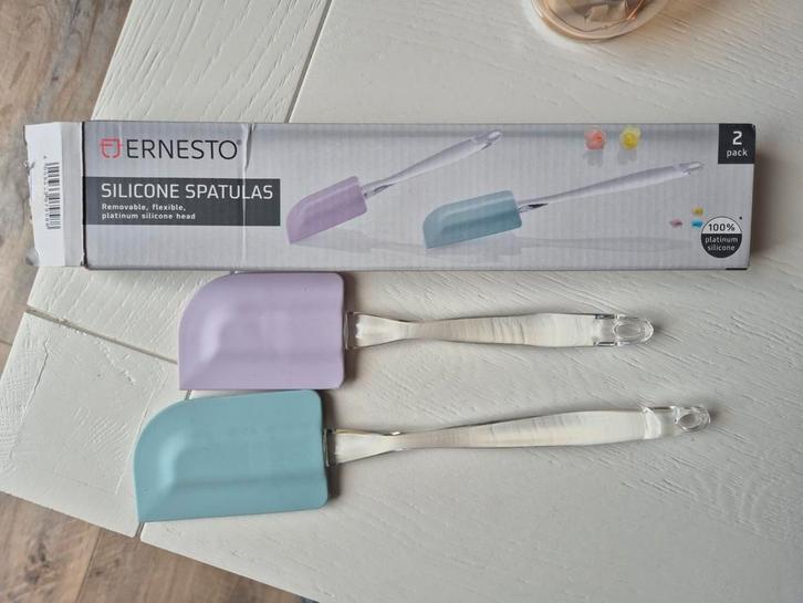 2 Ernesto Silicone Spatels (NIEUW), Huis en Inrichting, Keuken | Bestek, Nieuw, Los bestek, Kunststof, Vaatwasserbestendig, Ophalen of Verzenden