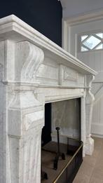XXL wit CARRARA antieke herenhuis  marmer omloop model, Huis en Inrichting, Verzenden, Zo goed als nieuw, Vrijstaande haard, Elektrische haard