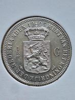 1906 Wilhelmina ½ Gulden Zilver, Postzegels en Munten, Munten | Nederland, ½ gulden, Zilver, Ophalen of Verzenden, Koningin Wilhelmina