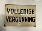 emaille bord Volledige Vergunning, Ophalen, Gebruikt, Reclamebord