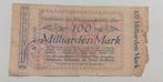 100 Miljard Mark 1924 Wiesbaden Antiek Bankbiljet Duitsland, Postzegels en Munten, Bankbiljetten | Europa | Niet-Eurobiljetten