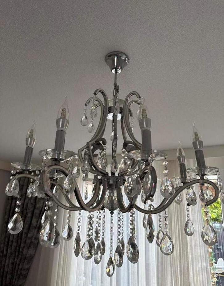 Kristallen Kroonluchters - Set van 2, Huis en Inrichting, Lampen | Kroonluchters, Zo goed als nieuw, Glas, Ophalen