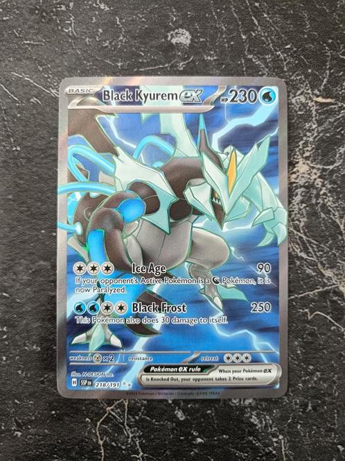 Black Kyurem EX #218 - Surging Sparks, Hobby en Vrije tijd, Verzamelkaartspellen | Pokémon, Zo goed als nieuw, Ophalen of Verzenden
