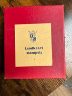 Landkaart stempel retro uit onderwijs - Friesland, Ophalen of Verzenden, Overige typen