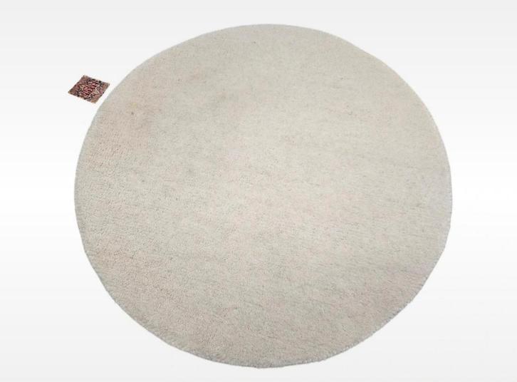 Vintage rond Berber style crème tapijt wol 70x70cm, Huis en Inrichting, Stoffering | Tapijten en Kleden, 50 tot 100 cm, 50 tot 100 cm