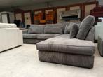 Hoekbank ribstof bank XXL model 320x250cm antraciet, Huis en Inrichting, ., Ophalen of Verzenden, Zo goed als nieuw, .