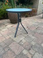Ronde bijzettafel / tuintafel aluminium / kunstof, Tuin en Terras, Tuintafels, Ophalen of Verzenden, Zo goed als nieuw, Rond, Aluminium