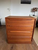 Vintage teak ladekast, gerestaureerd, Huis en Inrichting, Kasten | Ladekasten, Ophalen, 50 tot 100 cm, Zo goed als nieuw, 3 of 4 laden