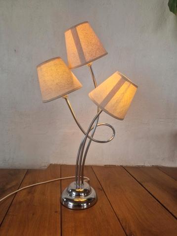 Vintage design tafel lamp chroom
