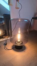 Blauwkleurige rookglas lamp, Huis en Inrichting, Ophalen, Modern, Minder dan 50 cm, Glas