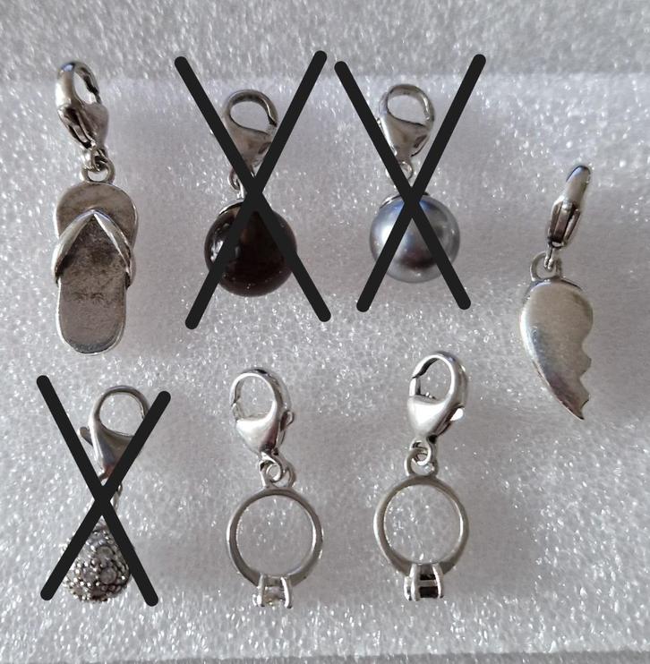 4x TI SENTO zilveren (925) bedels / charm ; Prijs per stuk!, Sieraden, Tassen en Uiterlijk, Bedels, Zo goed als nieuw, Overige merken