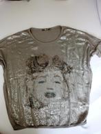 zacht groen t-shirt M met afbeelding Marilyn Monroe, Kleding | Dames, Maat 38/40 (M), Ophalen of Verzenden, Korte mouw, Gedragen