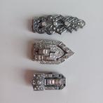 3 vintage sjaalclips,dasclips,met strass, Ophalen of Verzenden, Overige materialen