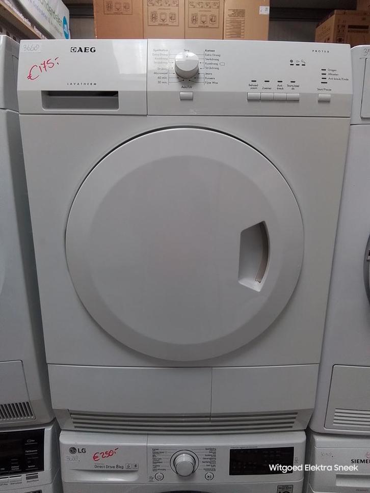 AEG protex Condensdroger, 3 maand gar 3668, Witgoed en Apparatuur, Wasdrogers, Refurbished, Condens, Voorlader, 6 tot 8 kg, Minder dan 85 cm