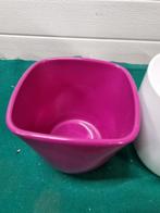 -	Bloempotten roze en wit 2 stuks, Ophalen of Verzenden, 'T Olde Gre-j, Info@toldegrej.nl, Endepoelstraat 20f Didam