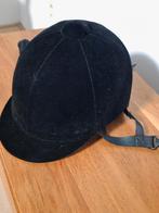 Zwarte fluwelen paardrijhelm, Ophalen of Verzenden, Zo goed als nieuw