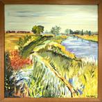 Schilderij Pieter Zigter, Reitdiep Groningen, 2001, Ophalen of Verzenden