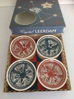 Vintage 4 Crystal Leerdam Kandelaars - Nieuw, Ophalen of Verzenden, Glas