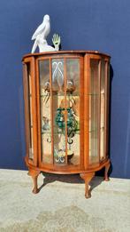 Queen Ann vintage vitrinekastje, kastje, glazen schuifdeur, Ophalen, Gebruikt, Vintage, Nvt